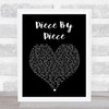 The Hunna Piece By Piece Black Heart Song Lyric Print