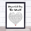 The Isley Brothers Harvest For The World White Heart Song Lyric Print