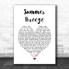 The Isley Brothers Summer Breeze White Heart Song Lyric Print