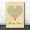 The Jackson 5 I'll Be There Vintage Heart Song Lyric Print