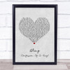 The Killers Bling (Confession Of A King) Grey Heart Song Lyric Print