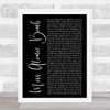 The Killers Miss Atomic Bomb Black Script Song Lyric Print