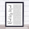 The Killers Read My Mind White Script Song Lyric Print