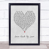 The Killers Some Kind Of Love Grey Heart Song Lyric Print