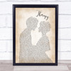 All Time Low Therapy Man Lady Bride Groom Wedding Song Lyric Music Wall Art Print
