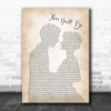 Faith Hill There You'll Be Man Lady Bride Groom Wedding Song Lyric Music Wall Art Print