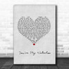 The Libertines You're My Waterloo Grey Heart Song Lyric Print