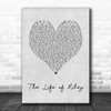 The Lightning Seeds The Life of Riley Grey Heart Song Lyric Print