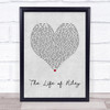 The Lightning Seeds The Life of Riley Grey Heart Song Lyric Print