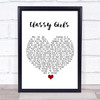 The Lumineers Classy Girls White Heart Song Lyric Print