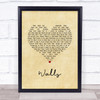 The Lumineers Walls Vintage Heart Song Lyric Print