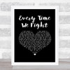 The Milk (band) Every Time We Fight Black Heart Song Lyric Print