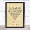 The Milk Every Time We Fight Vintage Heart Song Lyric Print