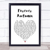 The Moody Blues Forever Autumn White Heart Song Lyric Print
