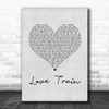 The O'Jays Love Train Grey Heart Song Lyric Print