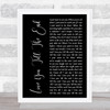 The Pogues Love You 'Till The End Black Script Song Lyric Print