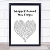 The Police Wrapped Around Your Finger White Heart Song Lyric Print