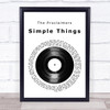 The Proclaimers Simple Things Vinyl Record Song Lyric Print