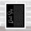 The Rolling Stones Don't Stop Black Script Song Lyric Print