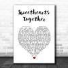 The Rolling Stones Sweethearts Together White Heart Song Lyric Print