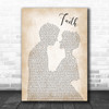 George Michael Faith Man Lady Bride Groom Wedding Song Lyric Music Wall Art Print