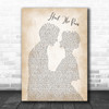 George Michael Heal The Pain Man Lady Bride Groom Wedding Song Lyric Music Wall Art Print