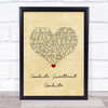 The Spaniels Goodnite Sweetheart Goodnite Vintage Heart Song Lyric Print