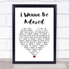 The Stone Roses I Wanna Be Adored White Heart Song Lyric Print