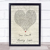 The Supremes You Can't Hurry Love Script Heart Song Lyric Print