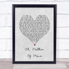 The Temptations Oh, Mother Of Mine Grey Heart Song Lyric Print