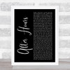 The Weeknd After Hours Black Script Song Lyric Print