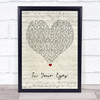 The Weeknd In Your Eyes Script Heart Song Lyric Print