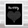 The Weeknd Pretty Black Heart Song Lyric Print