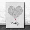 The Weeknd Pretty Grey Heart Song Lyric Print