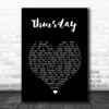 The Weeknd Thursday Black Heart Song Lyric Print
