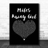 The Wildhearts Miles Away Girl Black Heart Song Lyric Print