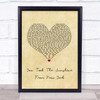 The Wildhearts You Took The Sunshine From New York Vintage Heart Song Lyric Print