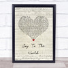 Three Dog Night Joy To The World Script Heart Song Lyric Print