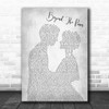 Thrice Beyond The Pines Man Lady Bride Groom Wedding Grey Song Lyric Print