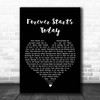 Tim Halperin Forever Starts Today Black Heart Song Lyric Print