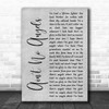 Tim McGraw Ain't No Angels Grey Rustic Script Song Lyric Print