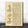 Tim McGraw Ain't No Angels Rustic Script Song Lyric Print