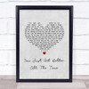 Tim McGraw You Just Get Better All The Time Grey Heart Song Lyric Print