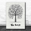 Tina Turner The Best Music Script Tree Song Lyric Print