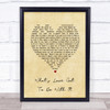 Tina Turner What's Love Got To Do With It Vintage Heart Song Lyric Print