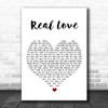 Tom Odell Real Love White Heart Song Lyric Print