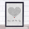Tom Petty And The Heartbreakers Room At The Top Grey Heart Song Lyric Print