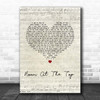 Tom Petty And The Heartbreakers Room At The Top Script Heart Song Lyric Print