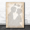Dan + Shay How Not To Song Lyric Man Lady Bride Groom Wedding Music Wall Art Print