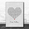 Tom Petty Free Fallin' Grey Heart Song Lyric Print